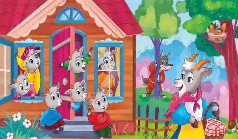 The Seven Little Goats and The Wolf Story